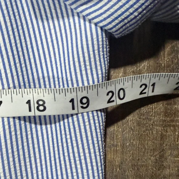 Kasper Blue and White Striped Blazer & Pants - Picture 7 of 16